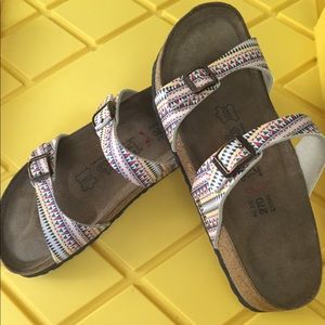 Birkis Aztec boho slide on sandals Birkenstock 11